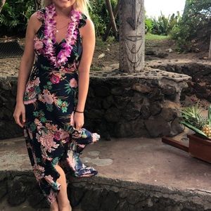 Pink Lily Wrap Dress